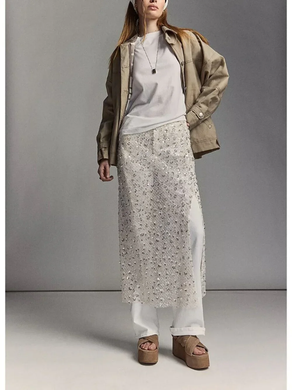 FREE PEOPLE Skyline Platforms / Fawn Suede